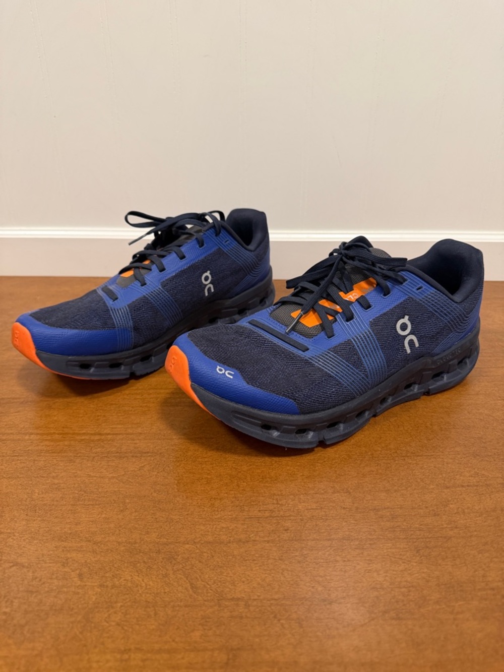 Men’s On Running CloudTech Shoes - Navy with Orange Accents (10.5)